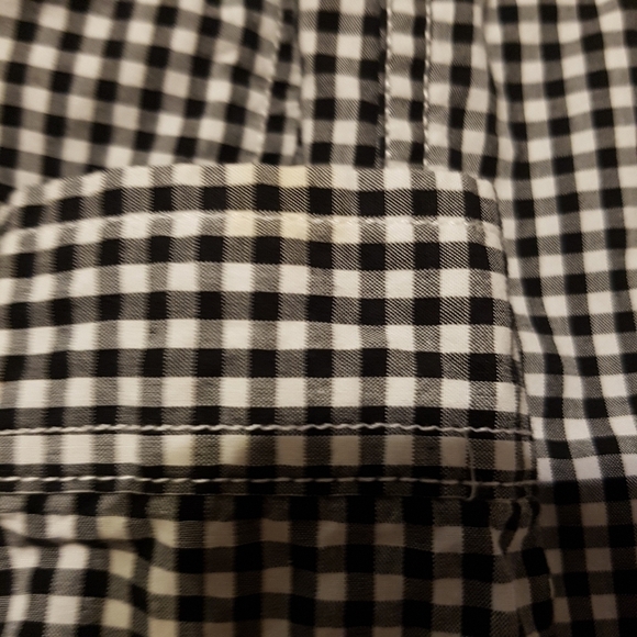 Gymboree boys size 3T button down top black & white checked - Picture 3 of 5